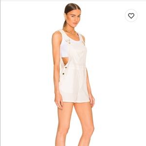 Weworewhat white linen overalls NWT